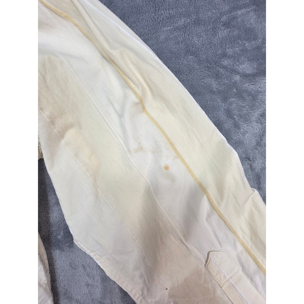 Rough Stock Panhandle Slim Mens XL Western Pearl Snap Shirt Cream Yellow Stripe - Picture 8 of 9